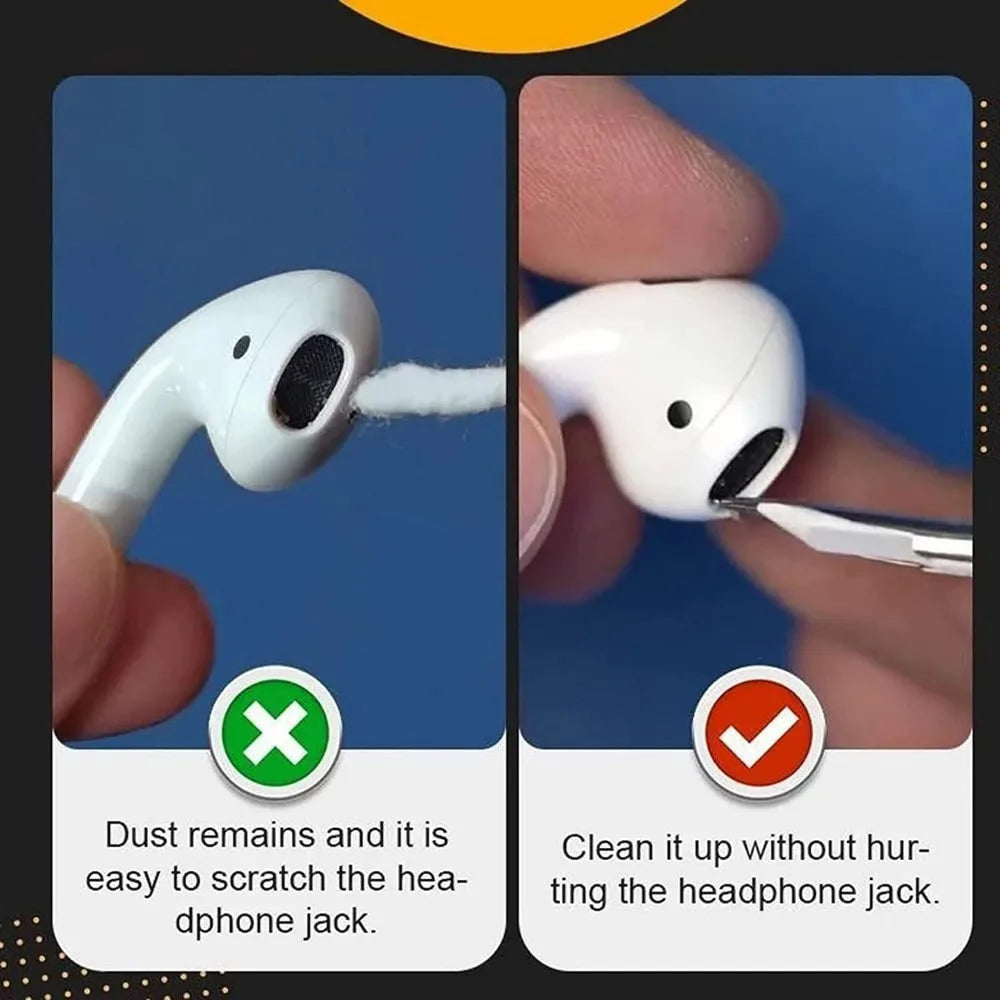 Zestaw czyszczący 3 w 1 do słuchawek Airpods Pro 1 2 3, szczotka do czyszczenia, obudowa słuchawek, klawiatura, telefon, narzędzia do czyszczenia
