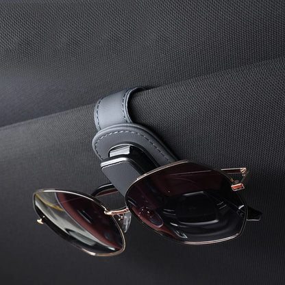 Car Eyeglass Storage Clip Sun Visor Sunglasses Holder Super Fiber Leather for Auto Interior Accessories Car Eyeglass Holder