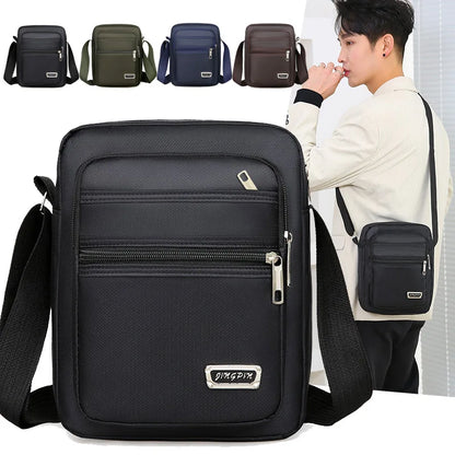 Waterproof Men Crossbody Bags Male Nylon Shoulder Bags Boy Messenger Bag Man Handbags For Travel Casual Large Satchel Grey Bags