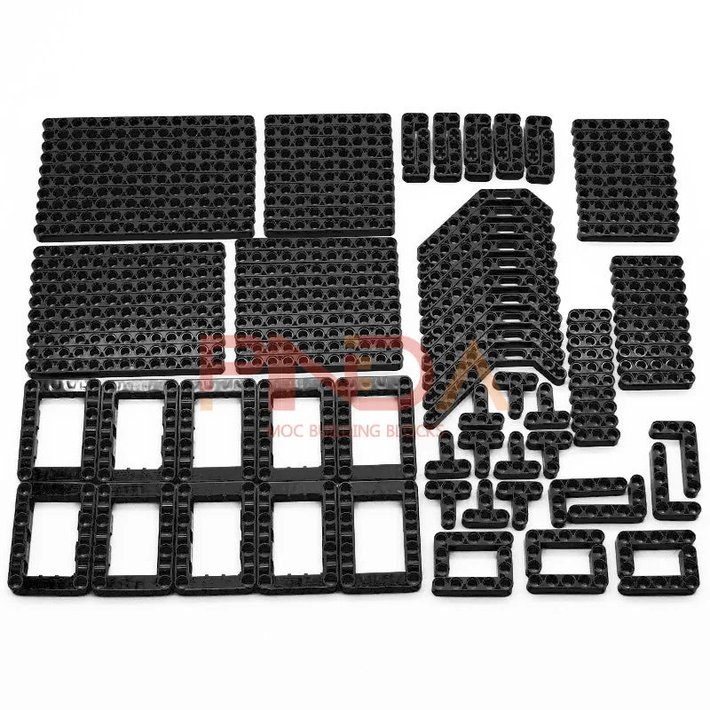120PCS Parti tecniche fai da te 6 colori Liftarm Mattoni da costruzione spessi Blocchi Set di accessori Braccio Fascio Meccanico