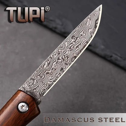  Damascus steel Folding Knife Fruit Paring Vegetable Cutter Utility Knife Pocket Knife for Cooking Kitchen Accessories