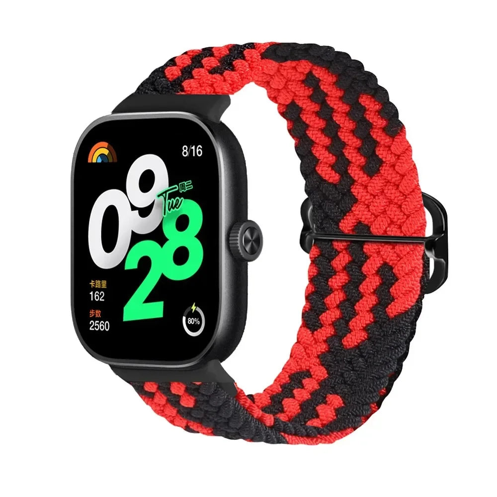 do paska Redmi Watch 4 Akcesoria Regulowany sportowy elastyczny nylonowy pleciony zamienny pasek correa bransoletka Miband 8 pro band