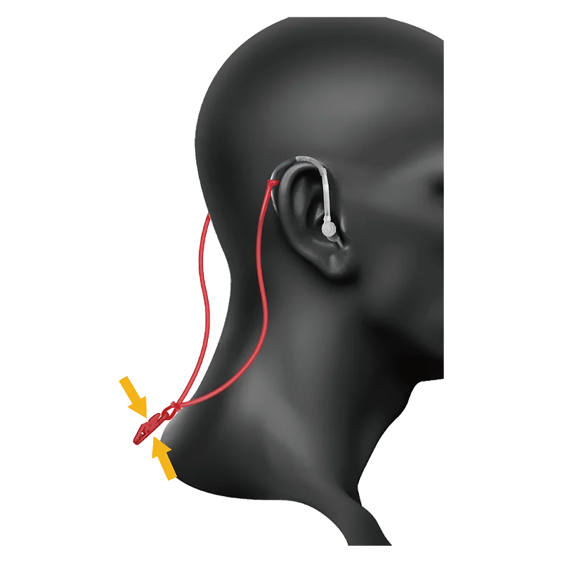 Anti Lost Rope Hearing Aid Adjustable Clips Rope Hearing Aid Clip Holder Hearing Aid Lanyard for Adults with Box 5 Colors