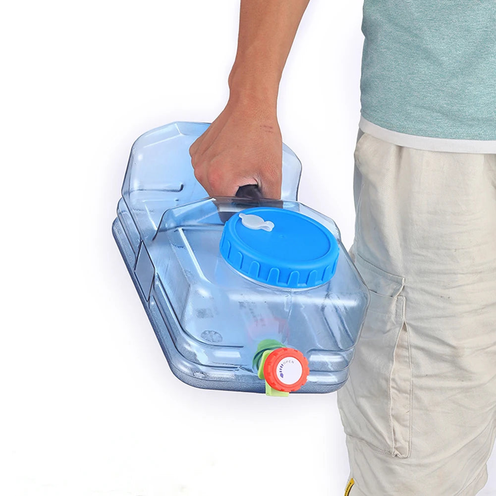 5/5.5/7.5/10L Capacity Pure Water Buckets Container With Faucet Driving Water Tank Emergency Water Storage Container For Outdoor