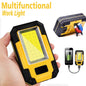 4000MaH Rechargeable Work Light 30W Super Bright COB Flashlight With Magnetic Portable Outdoor Power Bank Camping Emergency Lamp