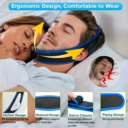 1pc Anti Snore Chin Strap Stop Snoring Snore Belt Sleep Apnea Chin Support Straps for Woman Man Health Care Sleeping Aid Tools