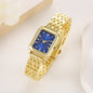 Fashionable and luxurious all-match rectangular dial alloy quartz watch for women, suitable for daily wear, Christmas gifts