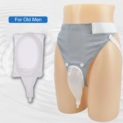 【B】1Set Reusable Silicone  Collector Bags Adults Urinal With  Catheter Bags Male Female Toilet