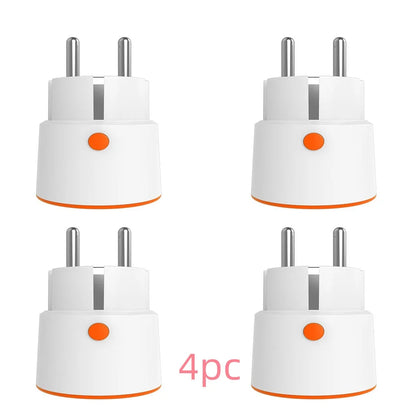 Tuya Zigbee EU Plug 16A Smart Home Voice Control Energy Monitoring Child Lock Schedule Timer Power Socket for Alexa Google Home