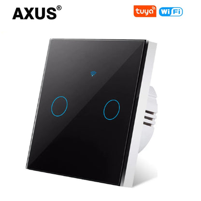 Tuya WiFi Smart Switch Works With Alexa No Neutral Wire Wireless RF433Mhz Remote Wall Touch Sensor Lightes Switch 1/2/3Gang