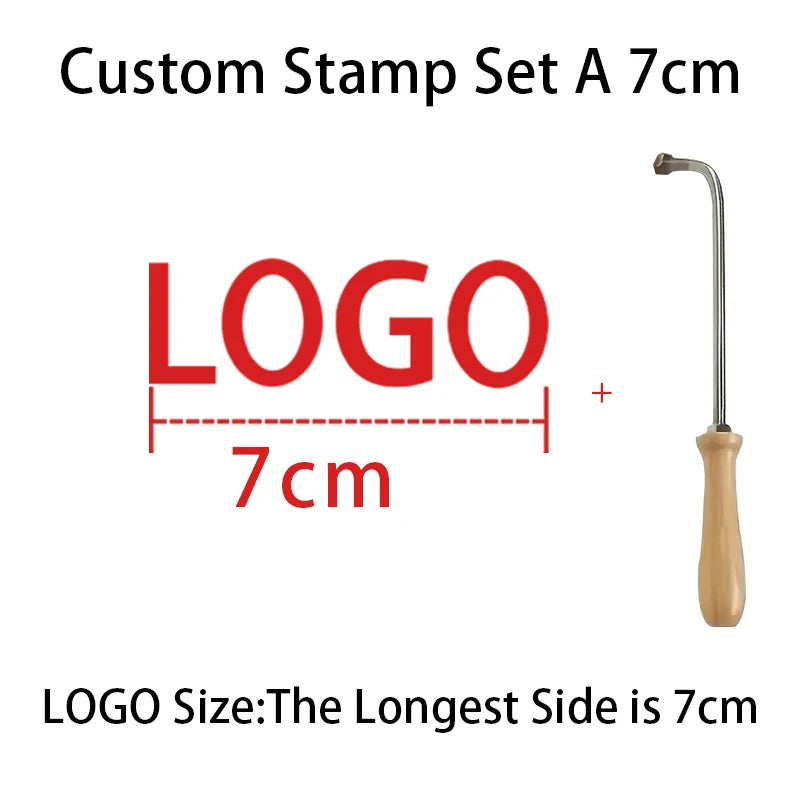 Personalized Leather Stamp Custom Logo Branding Iron Stamps Heating Brass Embosser Seals DIY Wood Cake Hamburger Craft Handmade