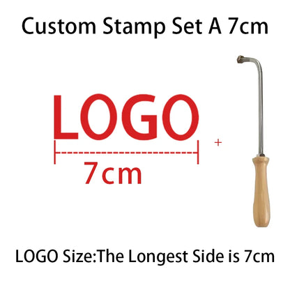 Personalized Leather Stamp Custom Logo Branding Iron Stamps Heating Brass Embosser Seals DIY Wood Cake Hamburger Craft Handmade