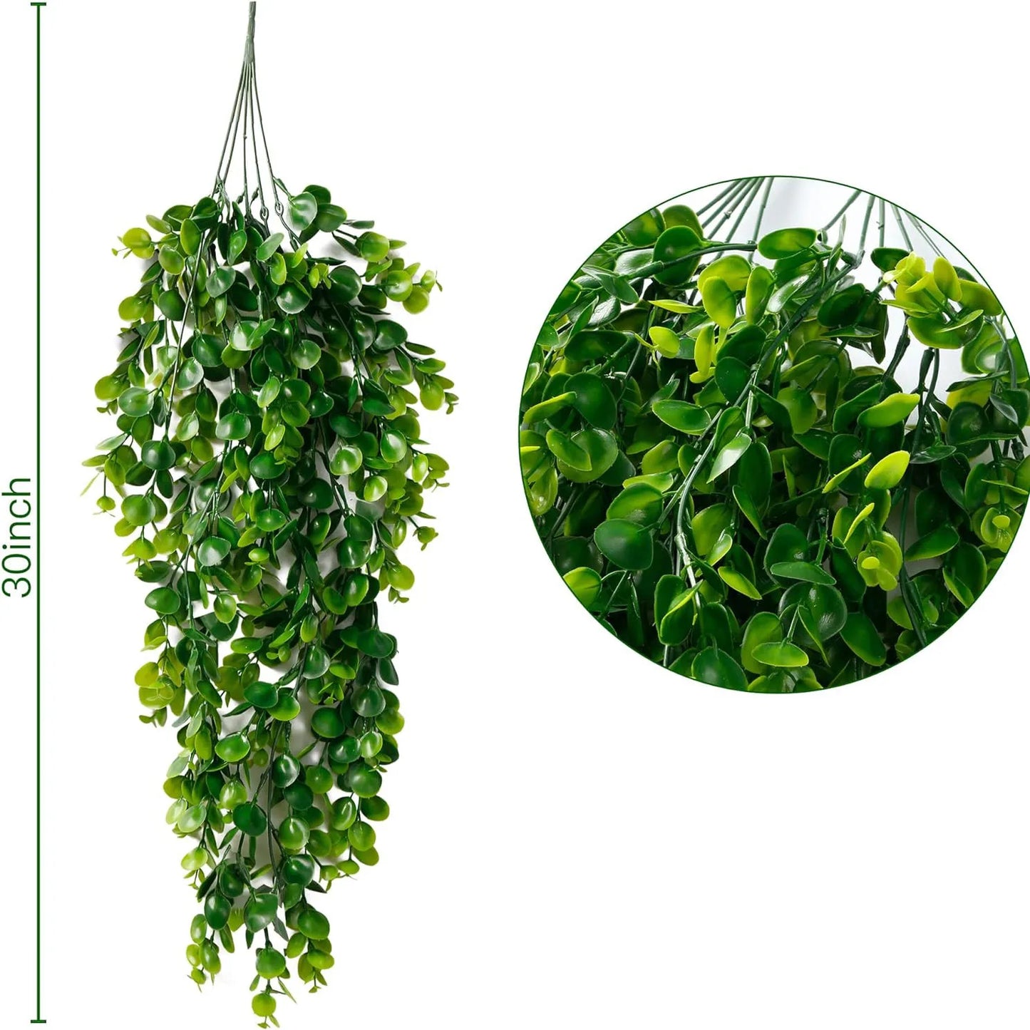 5 Head Artificial Plastic Plants fern Vine for Christmas Wreath Wedding arch Decor Home garden Wall Hanging Hot sales Diy Gift