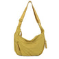 Trendy Women's Soft Cloth Shoulder Bag Solid Color Student Casual Style Big Handbags Crossbody Bags for Women Shoulder Hobos Bag