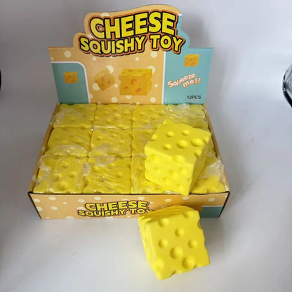 Simulated Cheese Squishy Toy, Jumbo Creative Slow Rising Cheese Block, Stress Relief Vent Toy Wholesale Toy