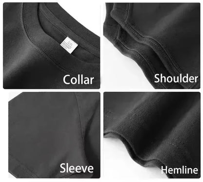 Creative Shark Printed T-shirt Men's 2026 Summer 100% Cotton Loose Breathable Top Outdoor Fashion Men's Wear
