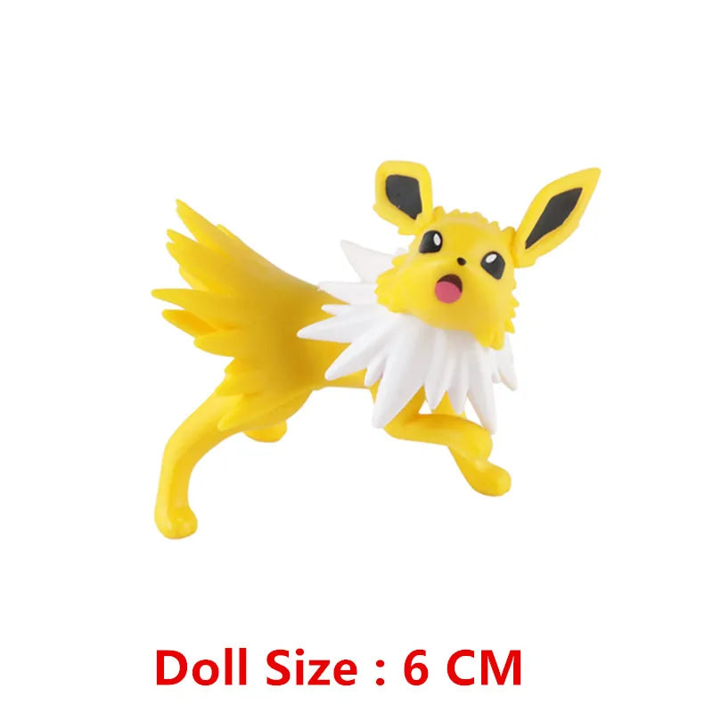 Pokemon Anime Action Figure Set - Pikachu Sun Elf Eevee Gengar Monsters Cartoon Model Toys Gift for Bulk Purchase