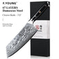 F.YOUNG Professional Kitchen Knives Damascus Steel Japanese Chef Knife Slicer Sashimi Utility Fruit Cooking Kitchenware Utensils