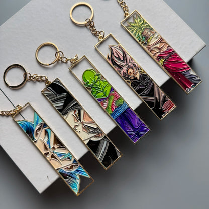 Anime Metal Hollow Out Keychains Bookmark Cute Jet Manga Fashion Bag Key Tag Jewelry Accessory Key Ring Holder Gift Anime