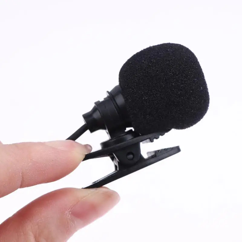 1 Pc Hands-free Condenser Clip-on Lapel Mic 1.5 Meters Mini Portable Lavalier Wired 3.5mm Microphone For Phone And Laptop PC