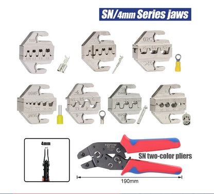 1 pcs Jaw (Width 4mm/SN Pliers) Powder Alloy For TAB 2.8 4.8 6.3 XH2.54 Plug Insulation Tube Terminal Tools Crimping Pliers