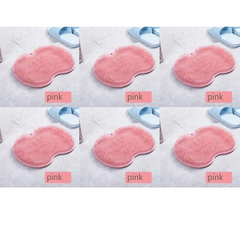 1-6Pcs Exfoliating Foot Brush And Back Scrubber Anti-Slip Suction Cup - Deep Cleansing And Exfoliating Tool For Body Dirt