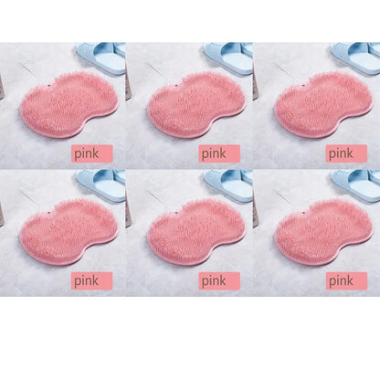 1-6Pcs Exfoliating Foot Brush And Back Scrubber Anti-Slip Suction Cup - Deep Cleansing And Exfoliating Tool For Body Dirt