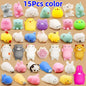 15 Pcs Mini Release Stress Animal Pinch Music Children Simulation Relaxing Mood Squeezing Reduce Pressure Toy Birthday Gift
