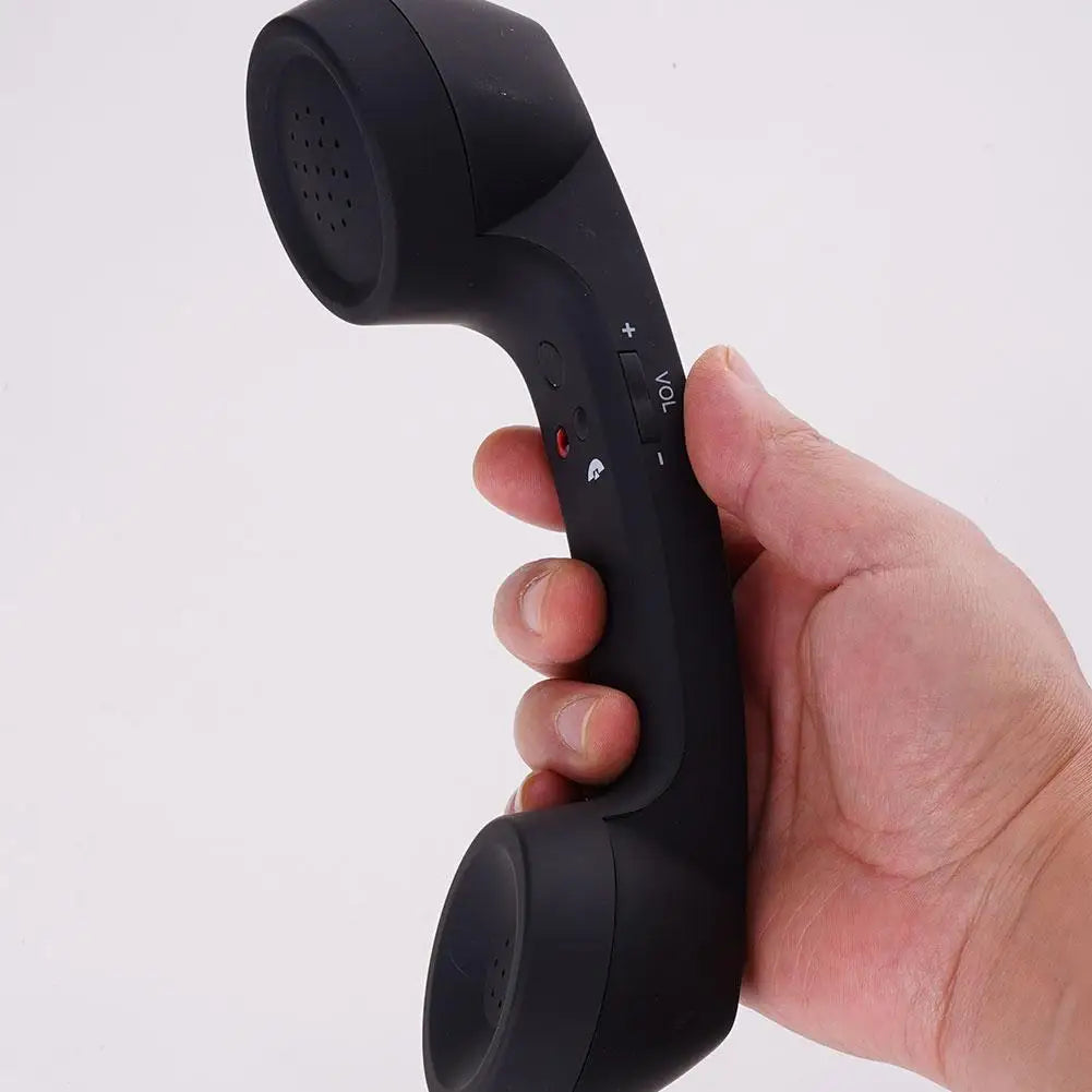 3.5mm Universal Retro Telephone Handset Retro Telephone Receiver Handset Mini Microphone Speaker for Mobile Phones Computers