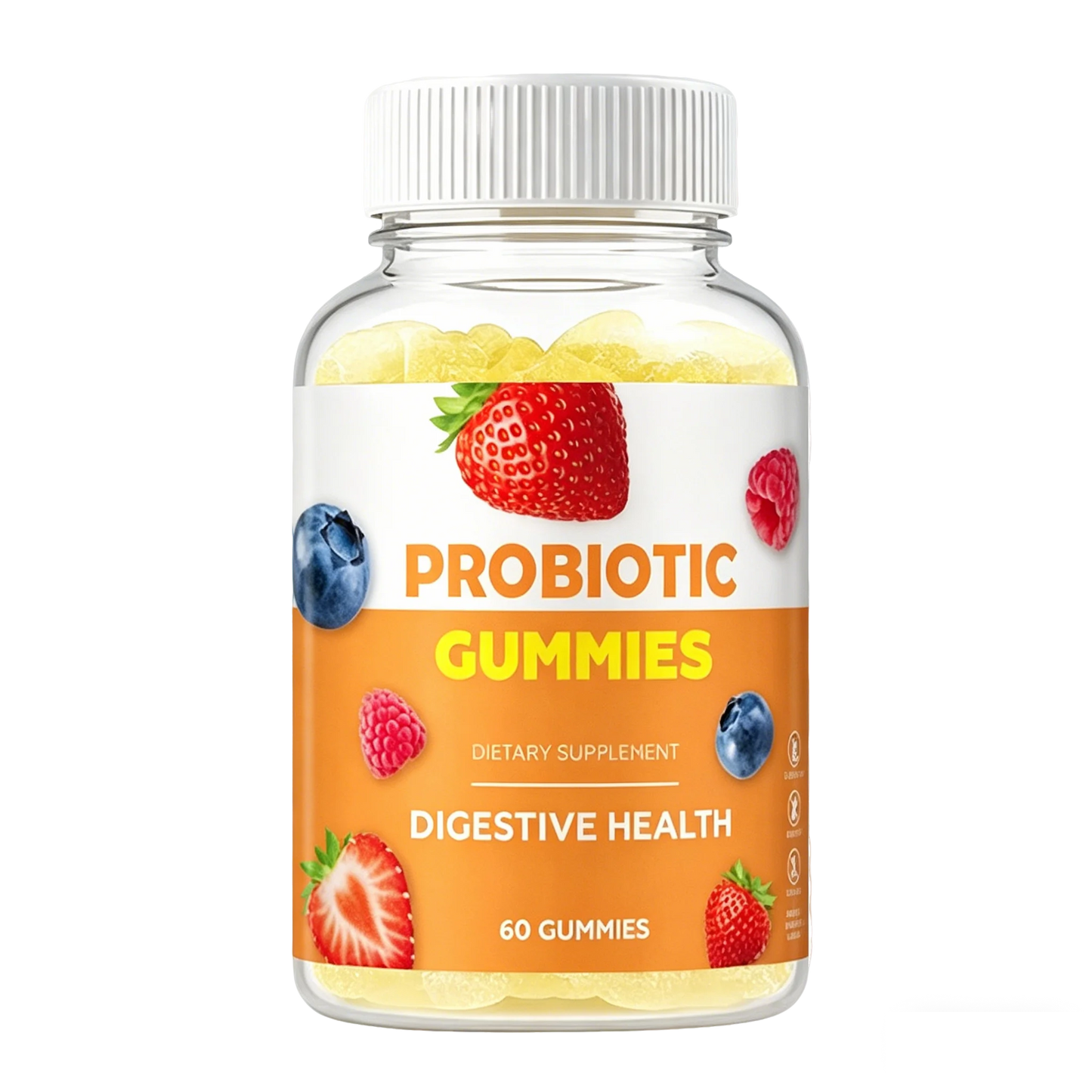 Probiotic Gummies Supports Digestive Health &Immune Function Vegan Non-GMO 60Count Gut Health Supplement Immune Boosting Formula