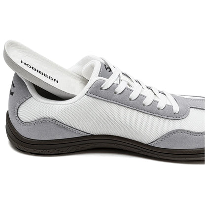 HOBIBEAR Wide Barefoot Shoes Womens Mens Zero Drop Minimalist Sneakers Artificial Leather Mesh Retro Walking Shoes