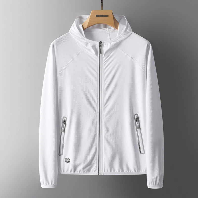 UPF50+ Summer UV Protection Hoodie Unisex Skin Coat Breathable Ice Silk Outdoor Sports Couple's Beach Street Lightweight Jacket