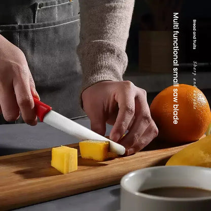 Serrated Steak Knife, Stainless Steel Steak Knife With Pointed Tail Plastic Handle, Multifunctional Kitchen Bread Dessert Knife
