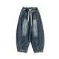 Baggy Cargo Jeans Trousers New Retro Loose Denim Harem Pants High Street Straight Loose Wide Leg Jeans Cowboy Lantern Pants