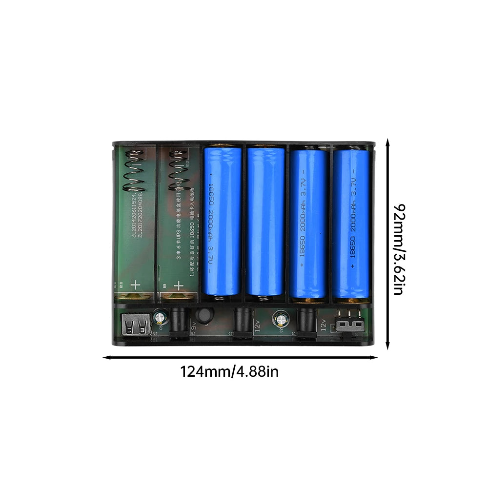 5V9V12V Output Power Bank Box for Cellphone Power Storage Case Tablet Modem 6 x 18650 Battery UPS Uninterrupted Power Supply New