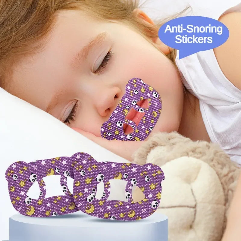 30Pcs Anti-Snoring Stickers Children Adult Night Sleep Lip Nose Breathing Improving Patch Mouth Correction Orthosis Tape