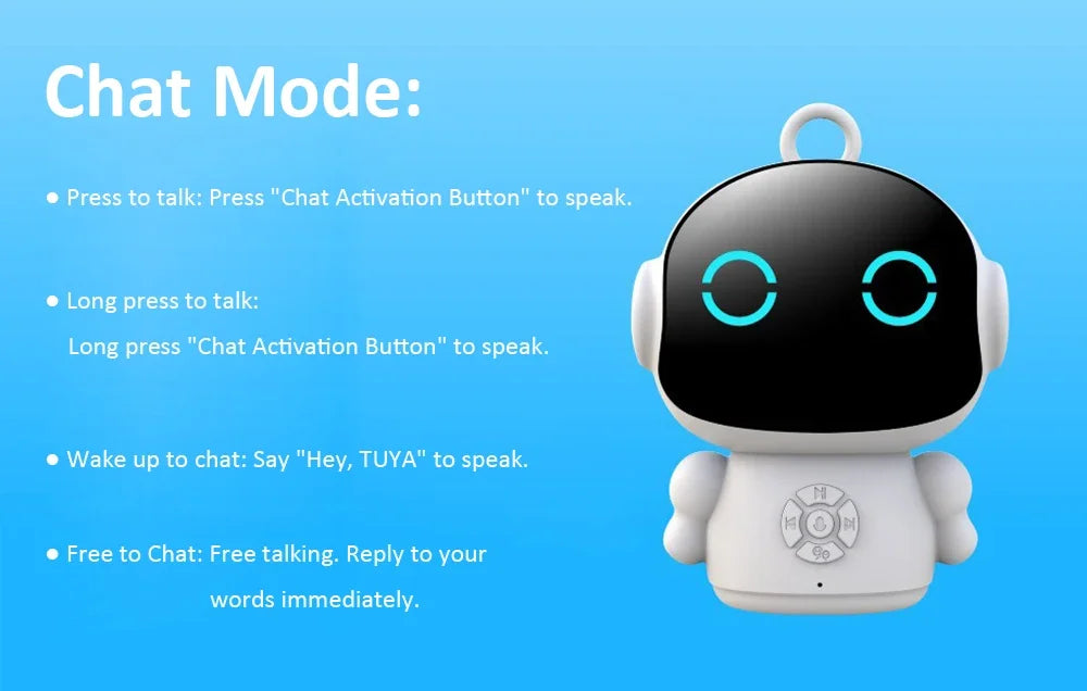 Tuya Smart AI Companion Robot Early Education Toys Emotional Communication Works with ChatGPT Germini Grok Mistral DeepSeek