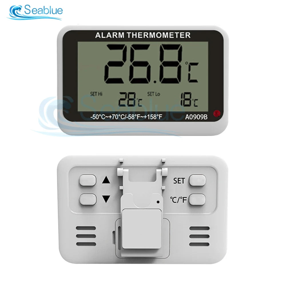 0909B Display Digital LCD Kitchen Refrigerator Freezer Kitchen Thermometer with Magnet Min Max Display Imported Movement Home