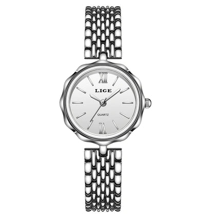 LIGE Quartz Women Watches Fashion Elegant Bracelet Watch For Women Luxury Creative Steel Waterproof Watch Femme Relogio Feminino