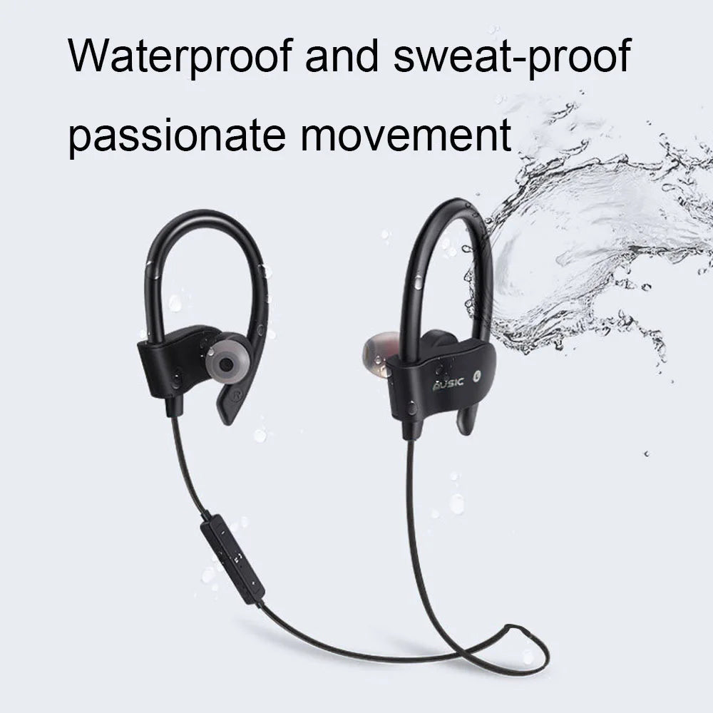 Wireless Bluetooth 4.1 Headset Sports Running Stereo Music Earphones Mini Ear-Hanging HIFI Ear-Hooks Headphones For Mobile Phone