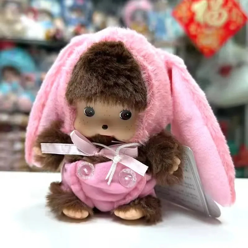 15cm Kid's DIY Monkey Cute Kawaii Plush Doll Soft Super School Bag Pendant Keychain Stuffed Animal Movie Doll Birthday Gift