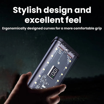 22.5W 6*18650 Power Bank Case Transparent Shell Fast Charging Holder Cases Detachable Battery Charge Storage Box Without Battery