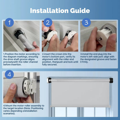 MOES Tuya Automatic Smart Zigbee Roller Shade Blinds Motor for 38mm Tube Remote Control work with Smart Life Alexa Google Home