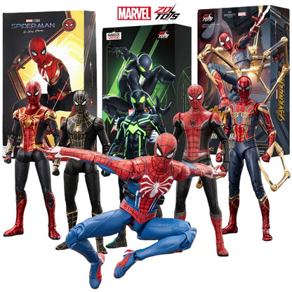 ZD Toy Iron Spider Man Advanced suit legends No Way Home Peter Parker Gold Black Red Model Action Figure Adult Collectible Toy