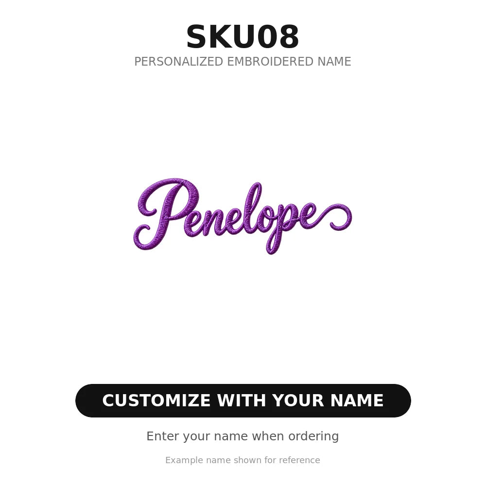 4.5cm Custom Name Embroidery Patch Sew‑on Only Personalized Name Applique for Kids Backpack Jacket Clothing DIY Decor