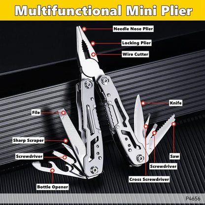 Pocket Mini Pliers Screwdriver Folding Small Multitool Opener Nail File Precision Pliers Hand Tools Outdoor Emergency Tool