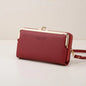 Ladies Crossbody Bag PU Leather Handbag Women Travel Casual Shoulder Bag Everyday Use Double Layer Mobile Wallet Clutch Purse