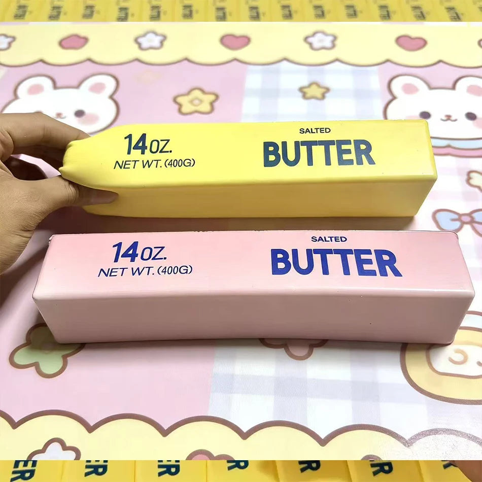 In Stock Butter Stick Squishy Toy Slow Rising Squeeze Toy Butter Bar Brick Squishy Fidget Toy Anti Stress Release Relax Gift