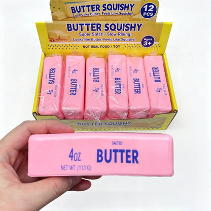 Butter Squishy Pink Strawberry Slow Rising Pu Soft Sticky Stress Relief Squeeze Toy For Adult Anxiety Relief Fidget Toy