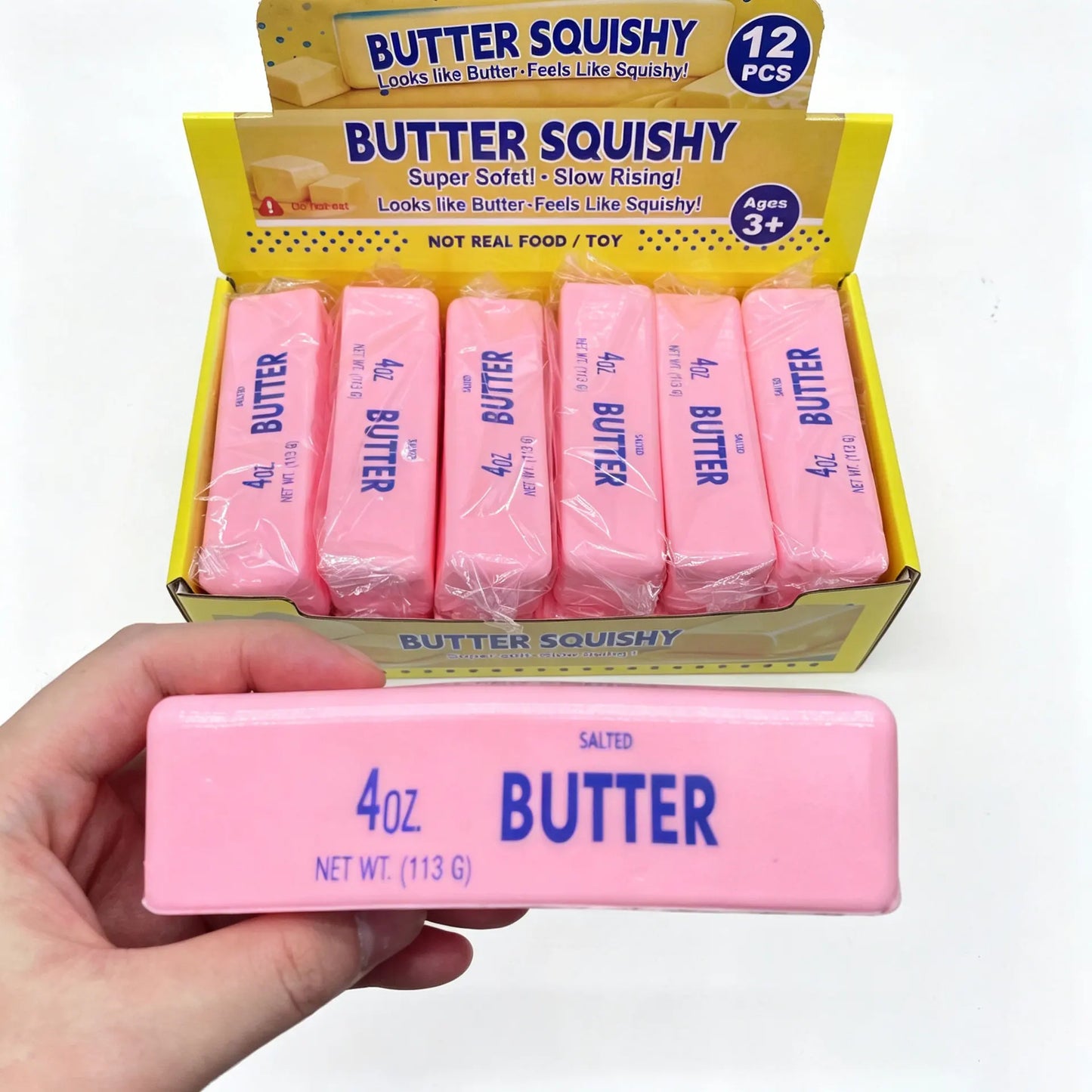 Butter Squishy Pink Strawberry Slow Rising Pu Soft Sticky Stress Relief Squeeze Toy For Adult Anxiety Relief Fidget Toy